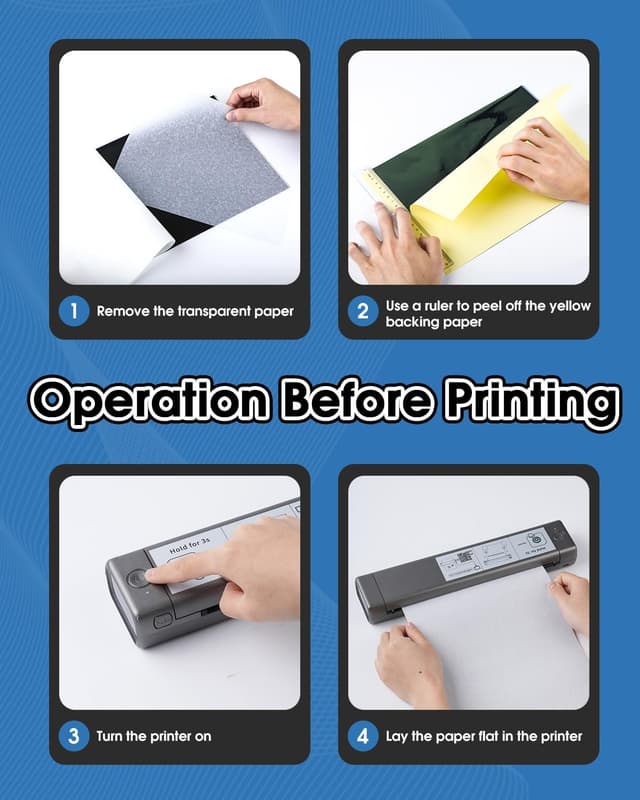 Detalle de Phomemo M08F Tattoo Stencil Drucker (Bluetooth, Thermodruck) inkl. 10 Transferpapier