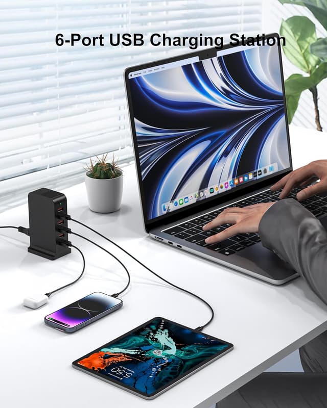 Detalle de Multi USB charger tower 50W, 6 ports