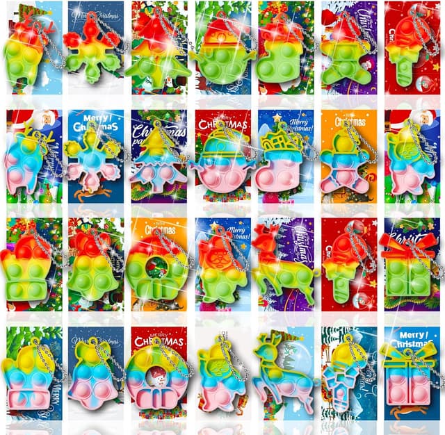 Thumbnail 6 de TOANWOD 30PCS party bag pop bubbles keyrings