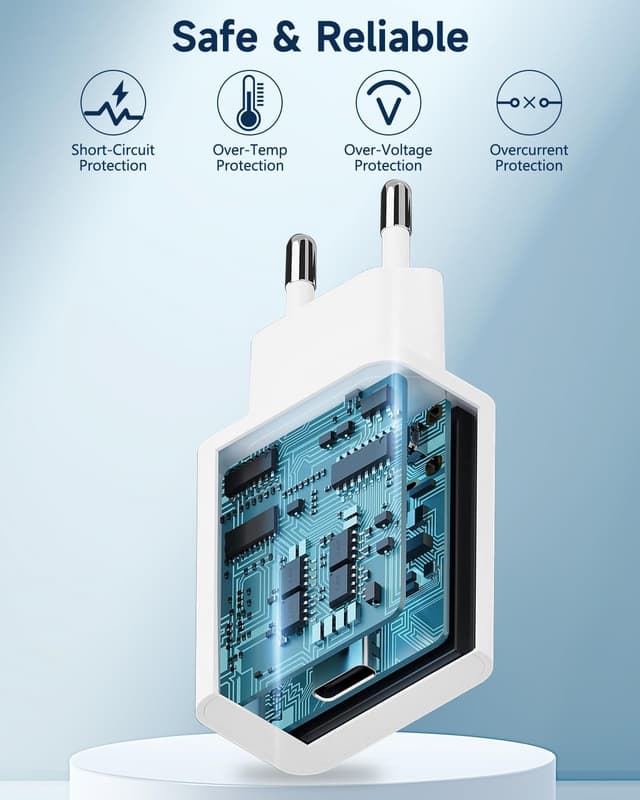 Detalle de Caricatore iPhone 30W con cavo USB‑C Lightning da 2 m e ricarica rapida PD