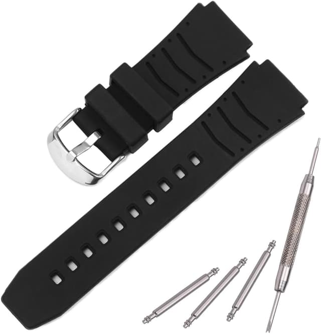 Detalle de Silikon-Ersatzgurt für Casio-Uhren (PRG-80, PAG-80, PRW-1000, PRW-1100) – Sport wasserdicht