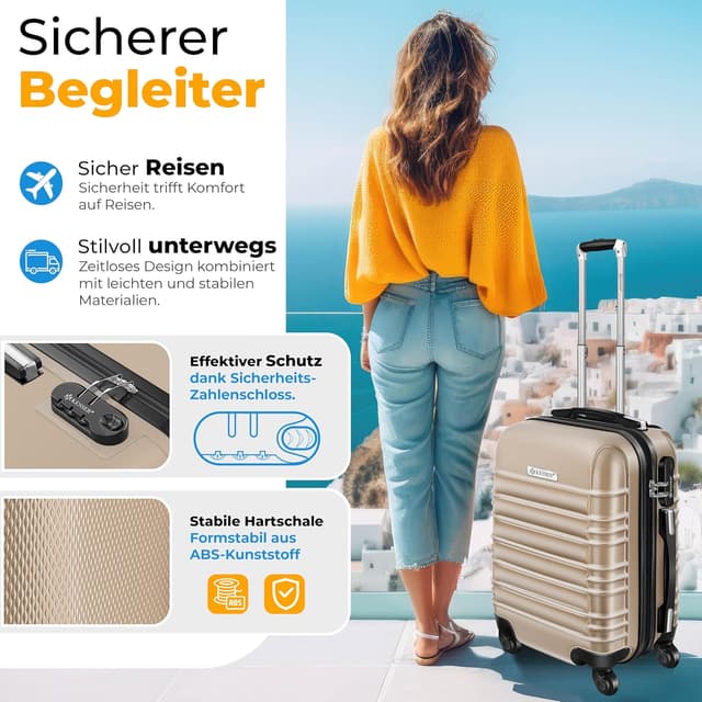 Thumbnail 5 de KESSER 4tlg Hartschalenkofferset Hartschalenkoffer ABS