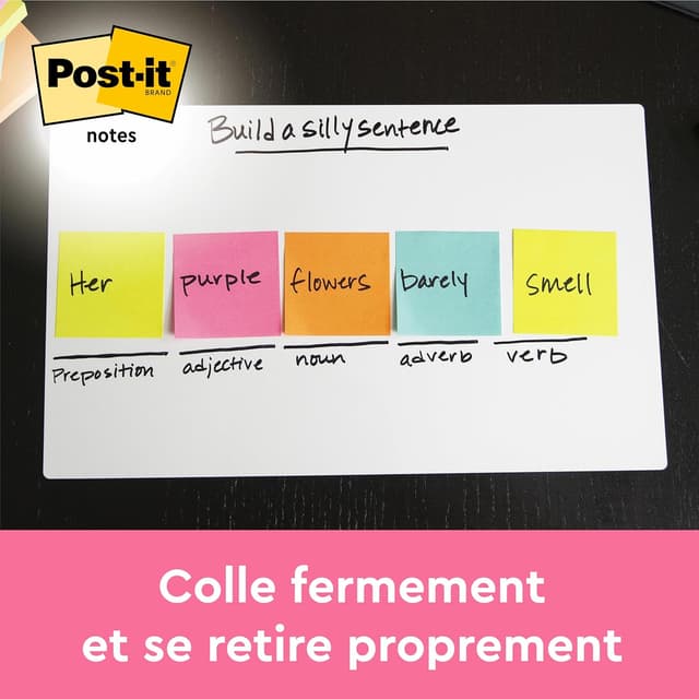 Detalle 2 de Post-it Foglietti Collezione Energetic: confezione da 8 blocchetti + 4 gratis (76 x 76 mm)