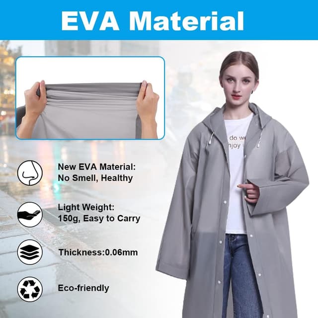 Detalle 2 de Vicloon Poncho Impermeabile 2 pezzi 🌧