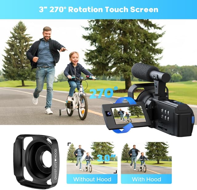 Detalle de Camcorder Video Camera 5K with 56MP and 16X zoom