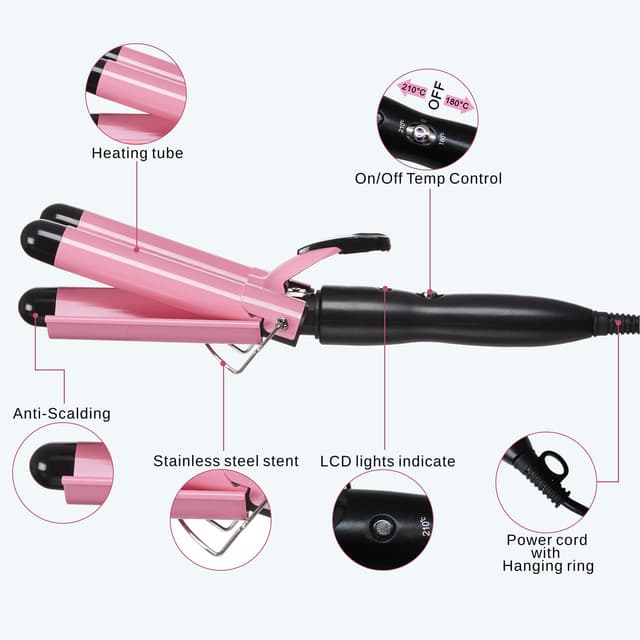 Thumbnail 2 de TOP4EVER 3-Barrel Curling Iron