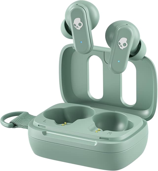 Detalle de Skullcandy Dime 3 Wireless Earbuds (Preppy Sage) con cancellazione rumore per voce e fino a 20 ore di autonomia