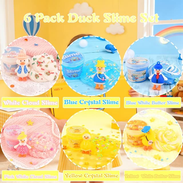 Detalle de Duck slime kit 6 pack for kids