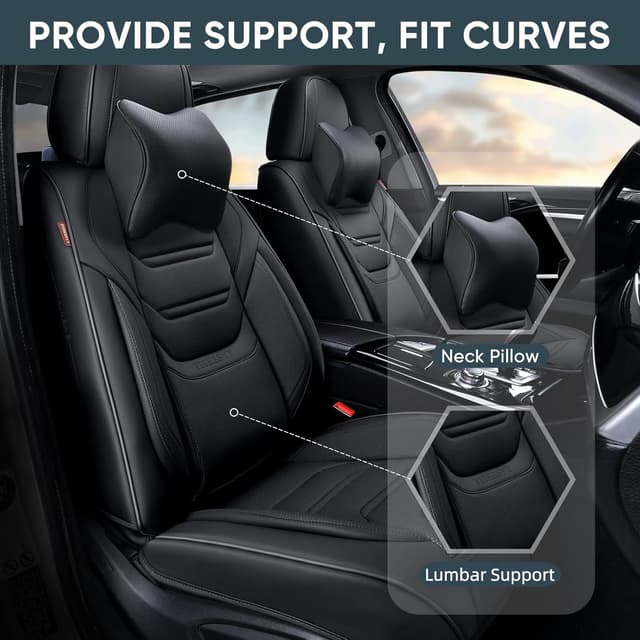 Thumbnail 1 de TIEHESYT Leather Car Seat Covers Set