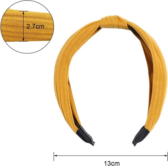 Detalle 2 de URAQT set da 6 fasce per capelli donna super morbide annodate Criss Cross