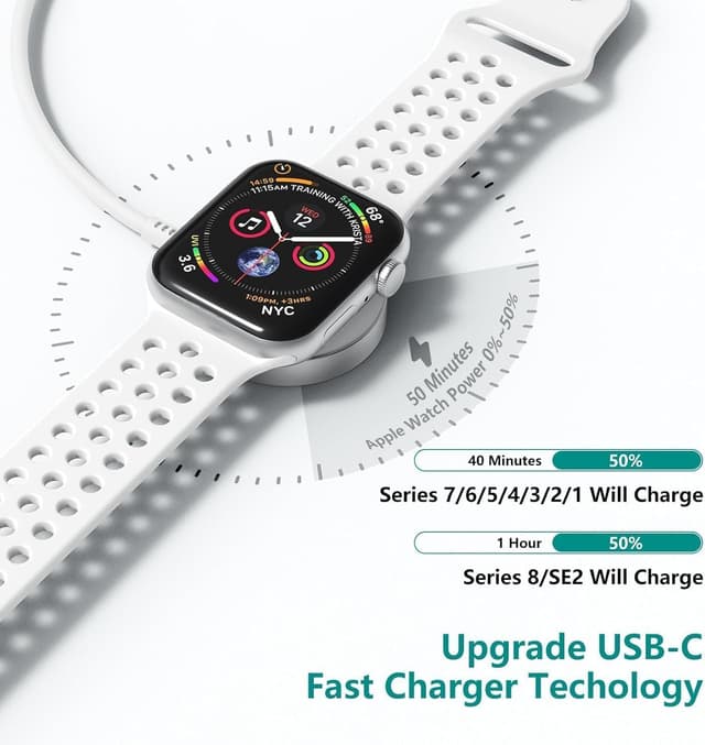 Detalle de Apple Watch Magnetic USB‑C Charger 6ft