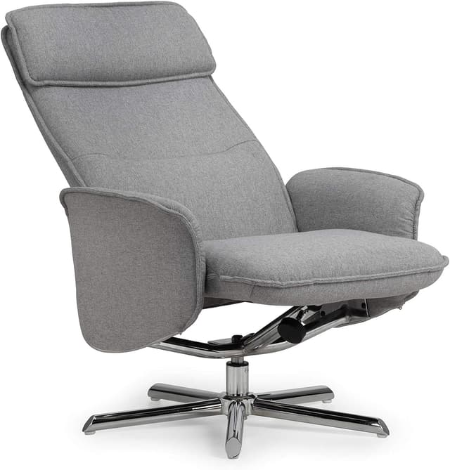 Detalle 1 de Julian Bowen Aria Recliner and Stool (Grey Linen) – rise & recline style seating set