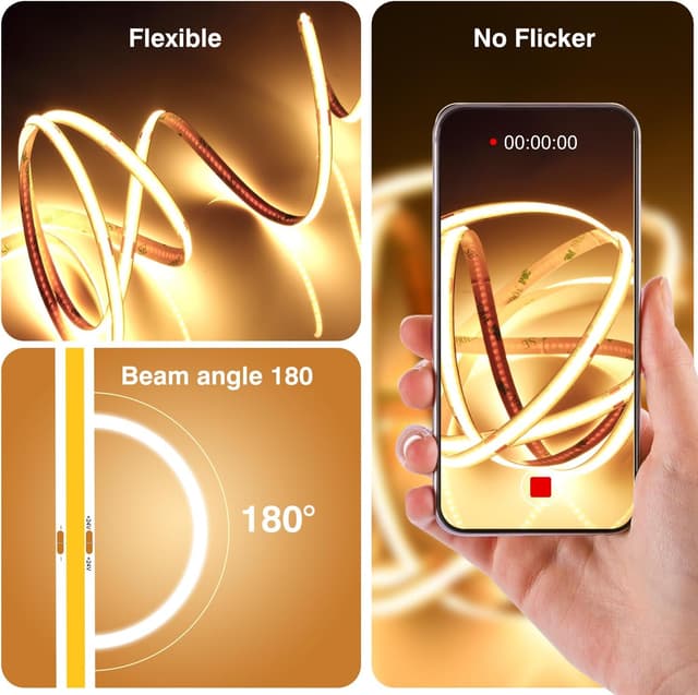 Thumbnail 4 de luktix COB LED Strip 10M 3000K warm white, dimmable