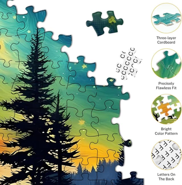 Thumbnail 5 de Nordlicht Jigsaw Puzzle 1000 Teile 70 x 50 cm
