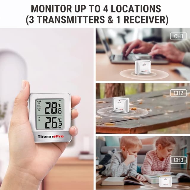 Thumbnail 5 de ThermoPro TP200C indoor outdoor thermometer 150m 🌡