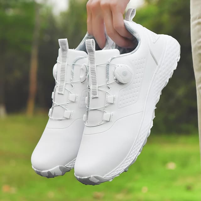 Detalle 2 de Solamni Men’s Golf Shoes Waterproof Spikeless Trainers – Anti-slip Outdoor Casual Golf Footwear