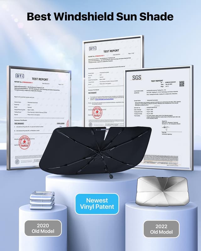 Thumbnail 3 de Nmoiss Windshield Sun Shade Umbrella 56"