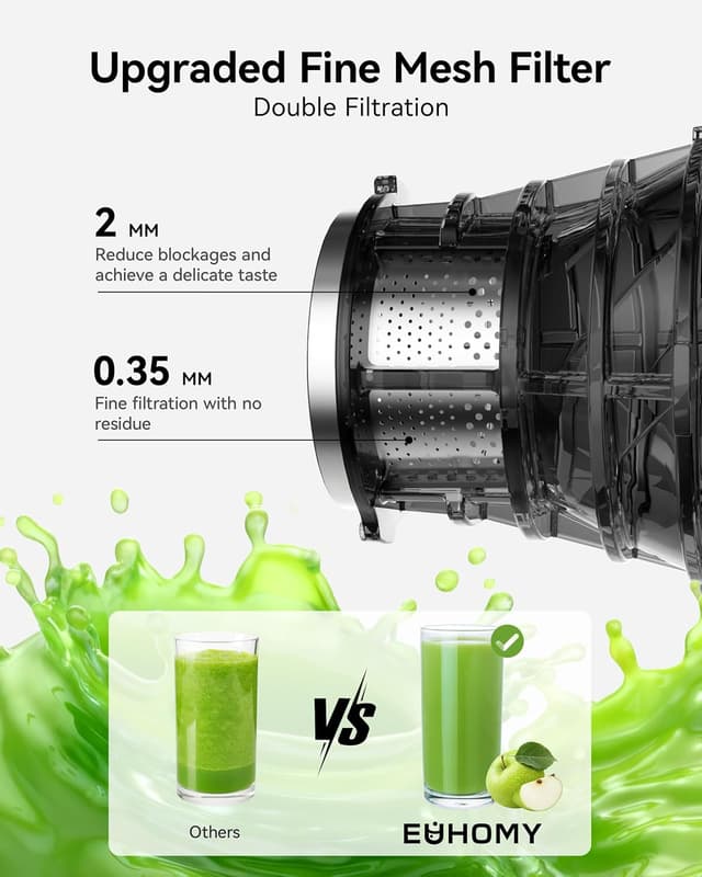 Thumbnail 4 de EUHOMY 5.5" Wide Feed Cold Press Juicer 🥤