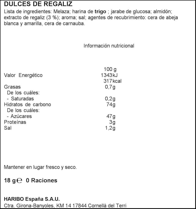 Thumbnail 3 de Haribo Regaliz Oro 🍬 Pack de 75 unidades