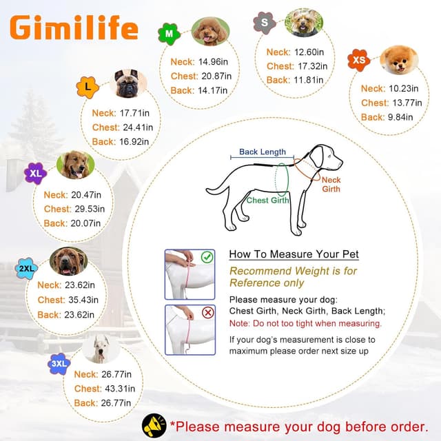 Detalle de Winter-Hundejacke / Winterweste als Hundemantel – gepolsterte, winddichte & wasserabweisende Ärmellose Weste für Welpen und Hunde