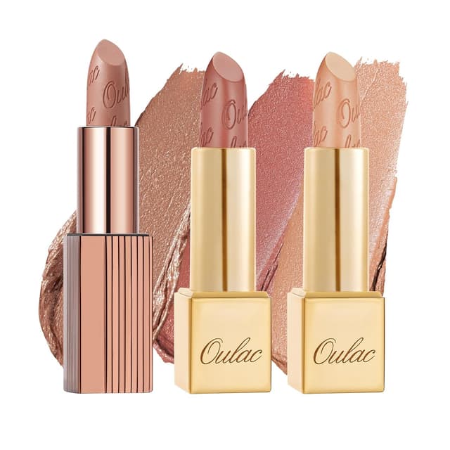 Detalle de Oulac Matte Lippenstift Metallisch Glänzend „GM06 Hugs“ – pflegend, vegan & mit metallic-glitzerndem Finish