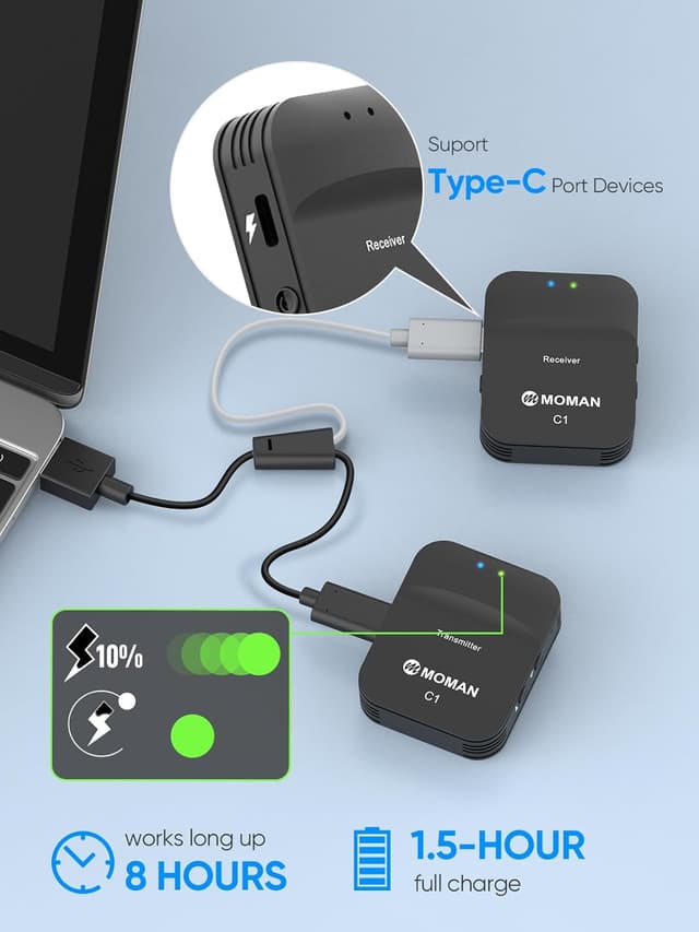 Thumbnail 4 de Moman Lavalier C1 Funkmikrofon 2,4 GHz