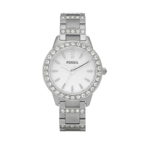 Detalle de Fossil Jesse reloj mujer 34 mm plateado con purpurina