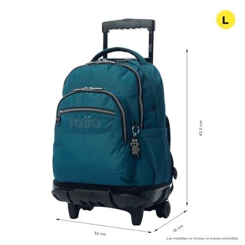 Detalle de Totto Renglones Mochila escolar con ruedas 26,21 L
