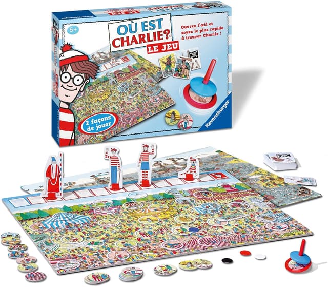 Detalle de Ravensburger Où est Charlie ? Le Jeu (version française) — Jeu familial d’observation et de rapidité