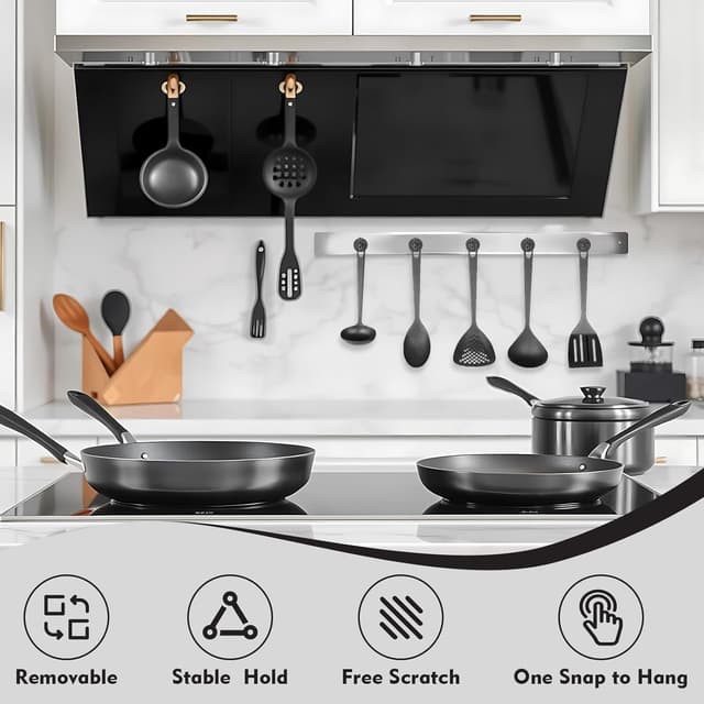 Detalle de Neosmuk Magnetic Hooks (Grey) – 40lb+ heavy-duty magnetic hooks for cruise cabins, fridge, and hanging