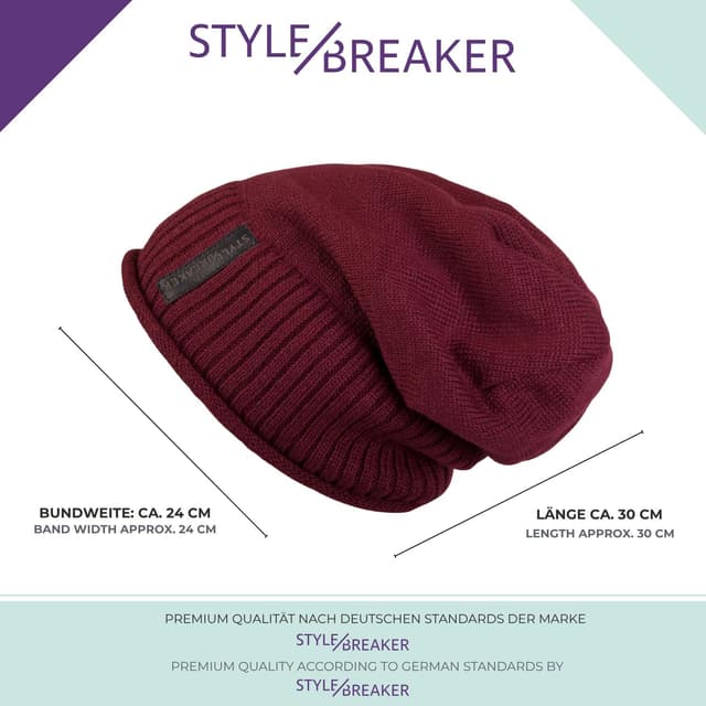 Detalle 2 de styleBREAKER Gorro Unisex longbeanie 24 cm