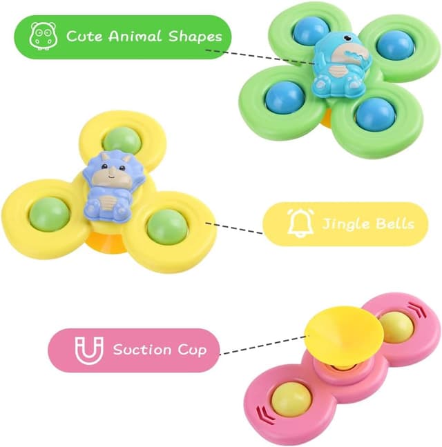 Thumbnail 3 de Vicloon Saugnapf-Kreiselspielzeug 3er Set