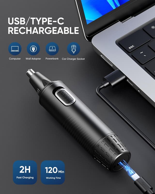 Detalle 1 de Tagliapeli Naso Orecchie 3-in-1 8500 RPM ✂