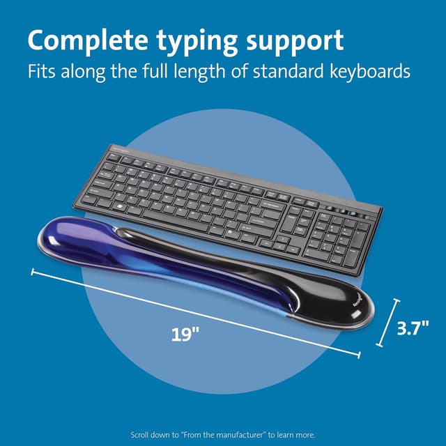 Thumbnail 1 de Kensington K62397AM Duo Gel ergonomic wrist rest 480 mm