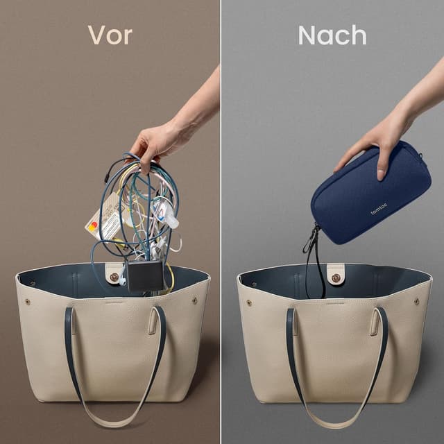 Detalle 2 de tomtoc Light-T12 Kabel Organizer Tasche (23,5 × 12 × 6,5 cm, 1 Liter) für EDC & Reisezubehör