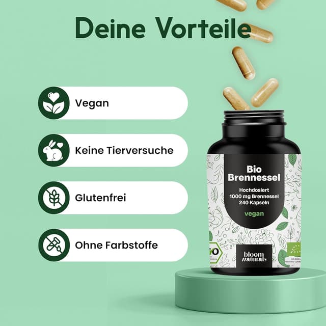 Thumbnail 3 de Bio Brennnesselkapseln Hochdosiert 240 Kapseln