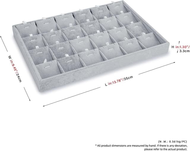 Thumbnail 1 de Papten Bandeja Apilable de Terciopelo para Joyas 💍