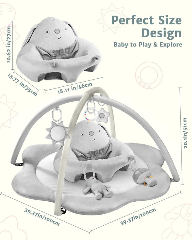 Thumbnail 4 de Suihuooo 3-in-1 Baby Spielmatte 100x100 cm