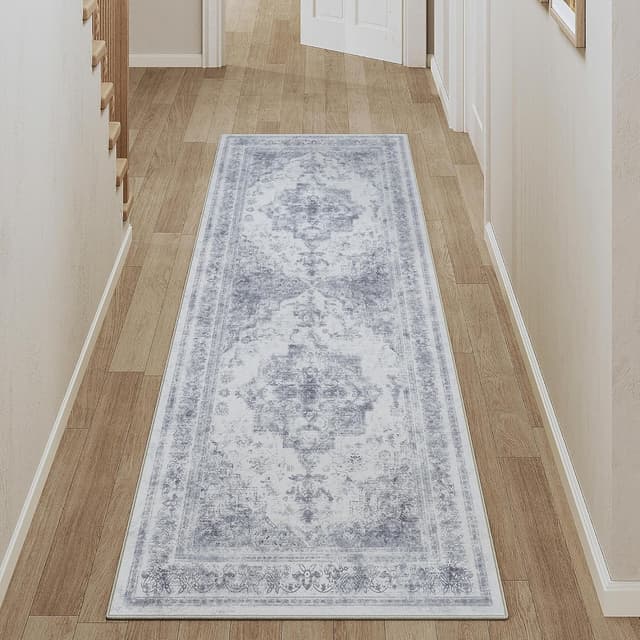 Detalle de HUGEAR Vintage passataia tappeto corridoio blu 60x180 cm antiscivolo lavabile in lavatrice