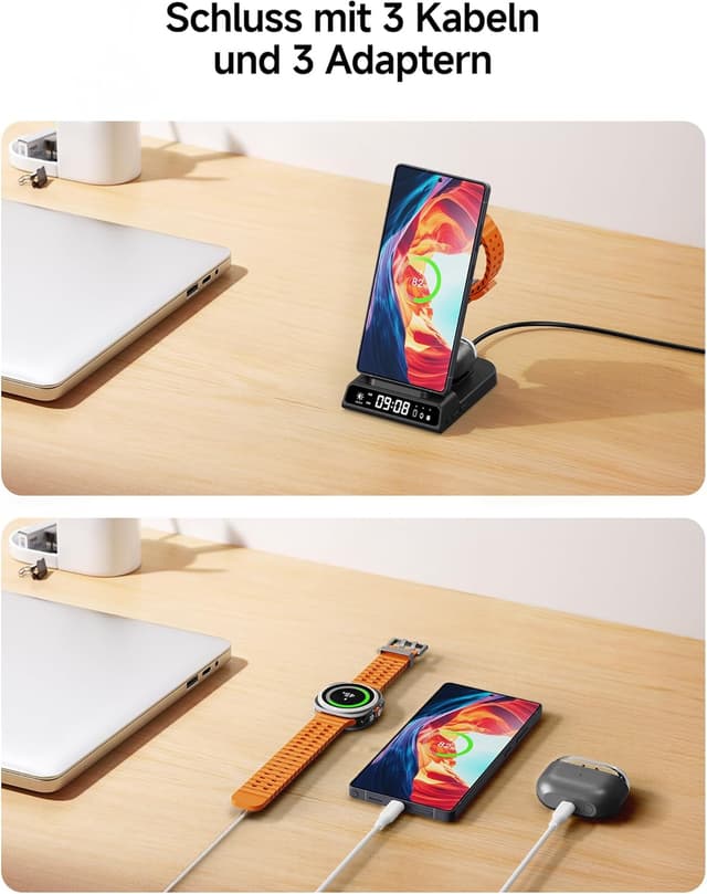 Thumbnail 6 de Induktive Ladestation 3‑in‑1 für Samsung S25 Ultra