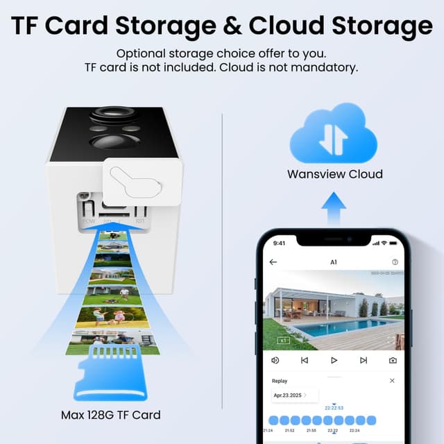 Thumbnail 5 de wansview Solar Security Camera 2K, battery-powered