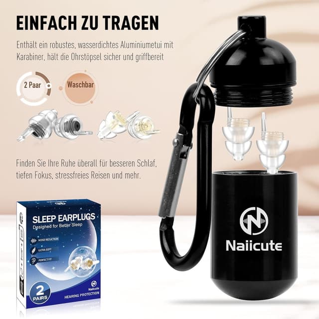 Thumbnail 6 de Naiicute Ohrstöpsel zum Schlafen 31 dB