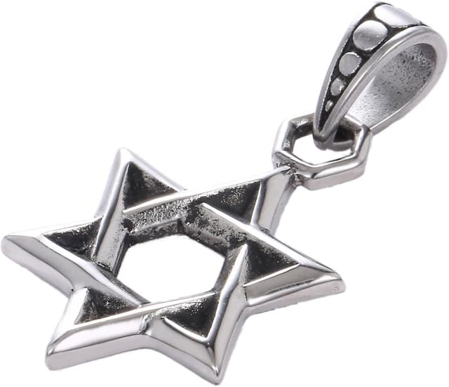 Detalle 1 de DonDon Collana Uomo Stella di David Acciaio