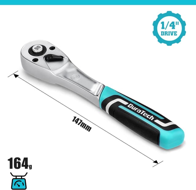 Detalle 2 de DURATECH Llave de carraca 1/4 147 mm