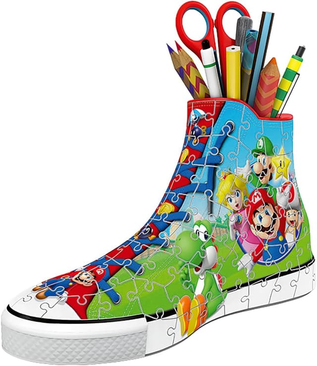 Detalle 2 de Ravensburger Puzzle 3D Super Mario Sneakers para Niños 🖍