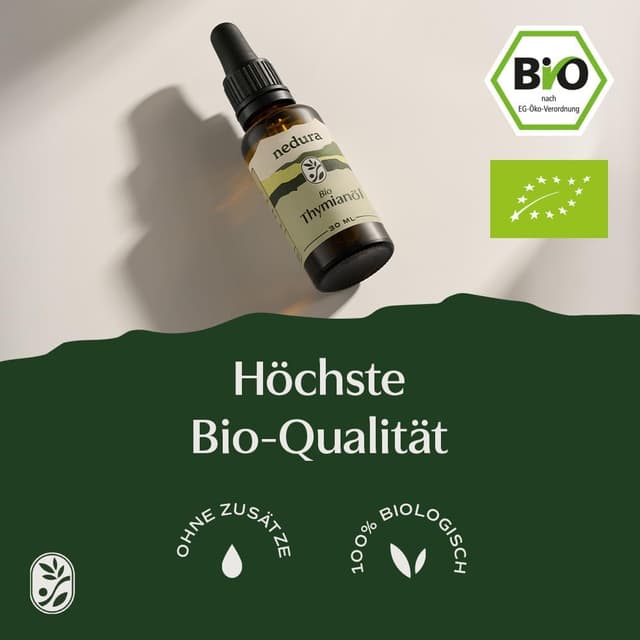 Detalle 2 de nedura BIO Thymianöl 30 ml für Küche