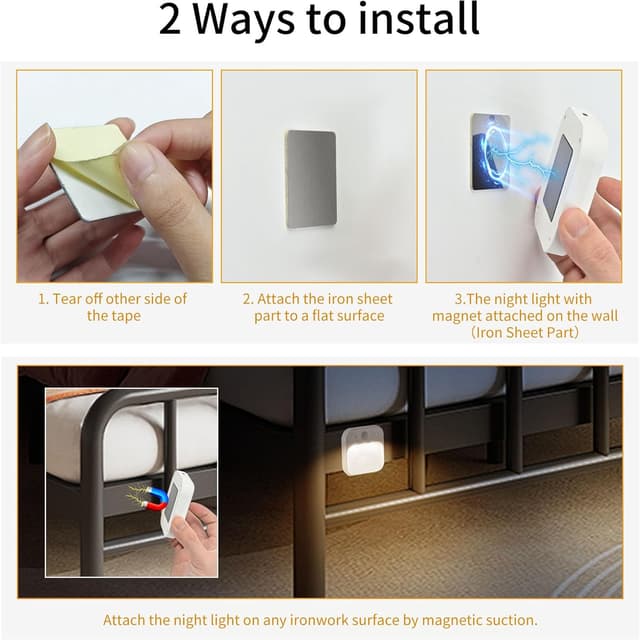 Thumbnail 5 de AmmToo Nachtlicht Bewegungsmelder, 2er-Set 🔆