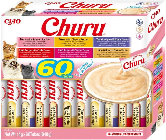 Detalle de INABA Churu Box Premios para gatos 60x14 g