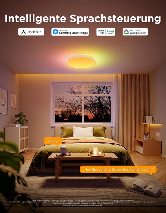 Detalle 2 de Govee Deckenlampe RGBIC 48,5W 4300lm