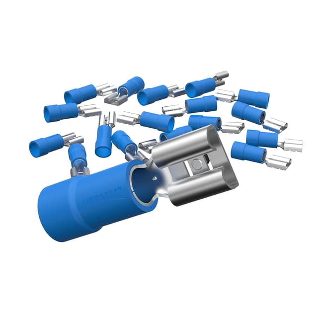 Detalle de AUPROTEC set 50 capicorda connettore femmina rosso 0,5–1,5 mm² in PVC (crimp) 2,8 mm